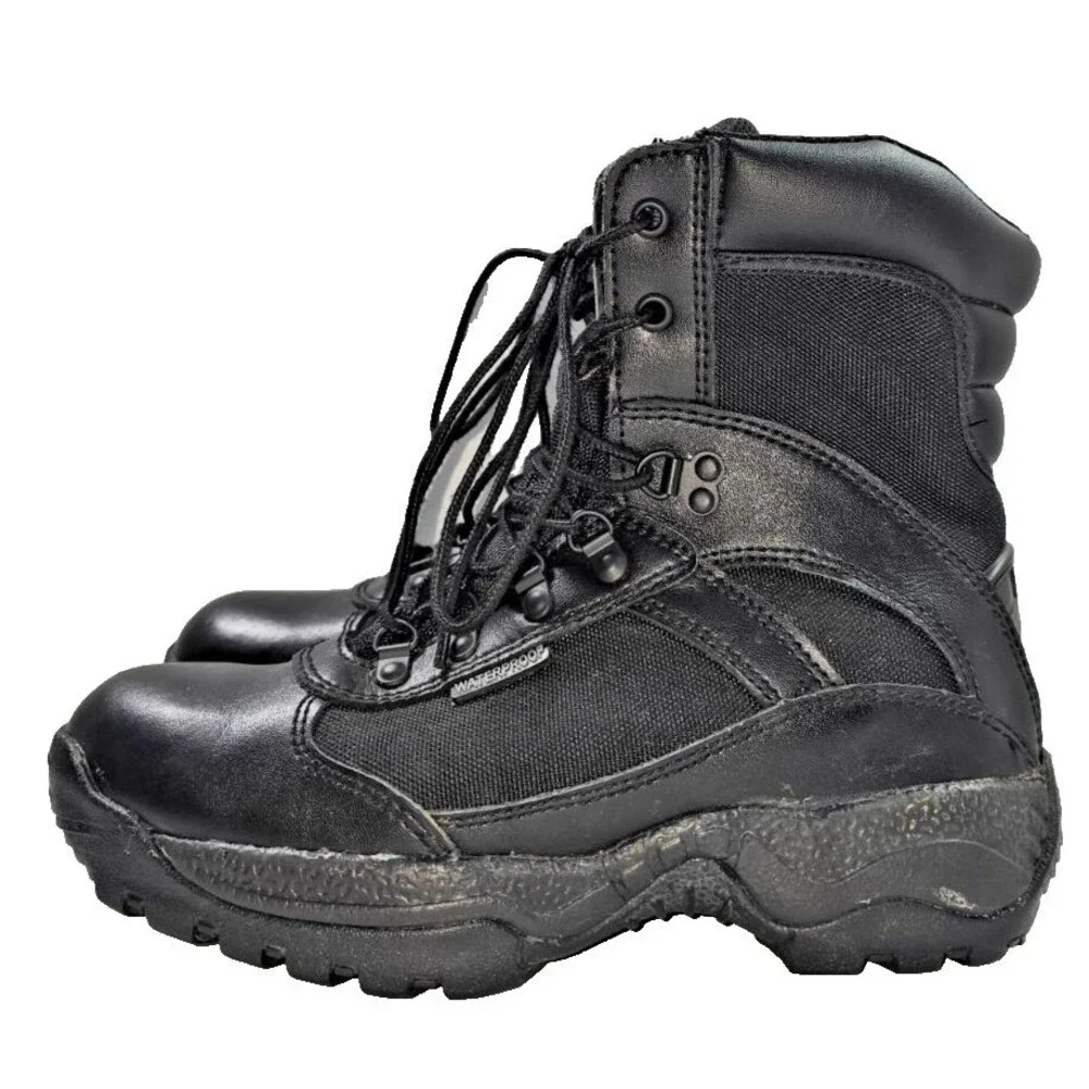 Herman Survivors Commander Mens Size 7.5 Black Leather Waterproof Military Boots